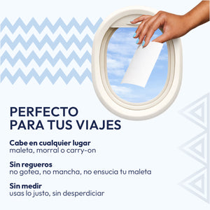 Detergente en láminas ERAE para viajes, ideal para llevar en la maleta o morral sin regueros. Jabón de ropa ligero, biodegradable y soluble en agua, perfecto para ahorrar espacio