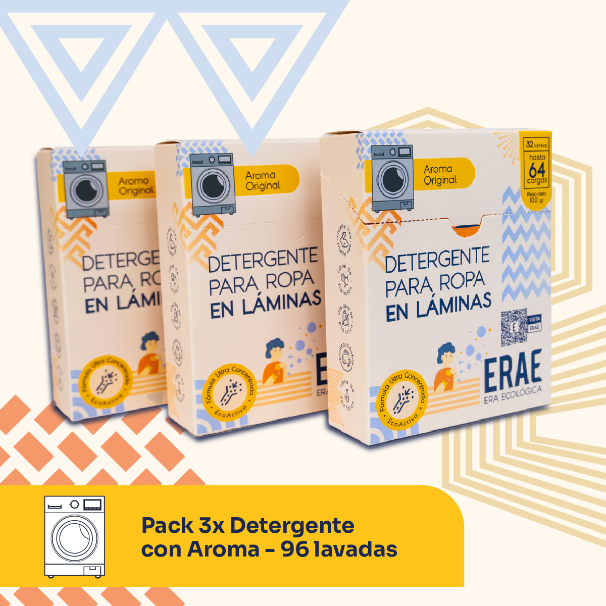Pack Ahorro x3 Detergente con aroma - 96 Lavadas