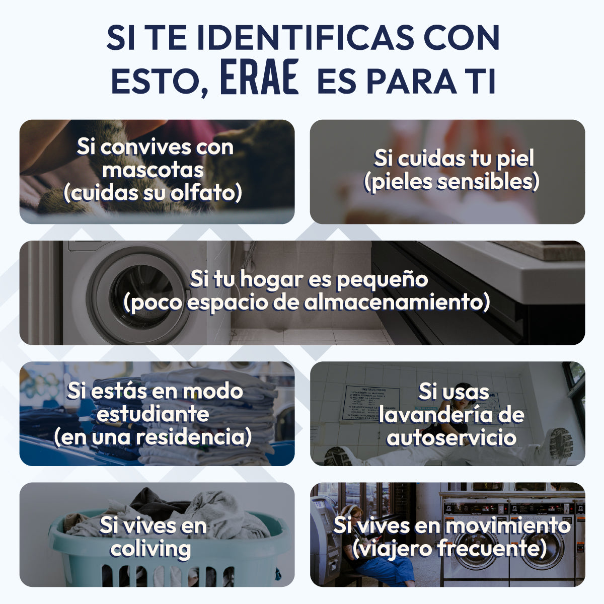 Detergente en láminas ERAE Sin Aroma. Caja de 60 unidades para 120 cargas. Beneficio de limpieza hipoalergénica en un formato ligero y fácil de guardar